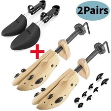 2 Pairs Professional Wooden Shoe Stretcher.2Way Adjustable Men Women 9.5 to 13.5