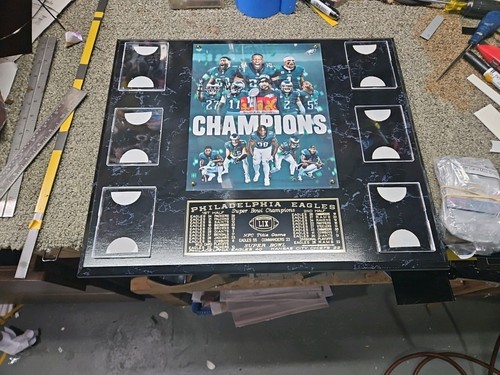 Philadelphia Eagles 2024-25 Super Bowl 59 Champions 15X18 6 Card Holder No Cards - Picture 1 of 3