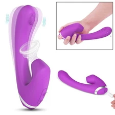 Rechargeable Clit Sucking G-spot Rabbit Vibrator Dildo Sex-toys for Women Couple