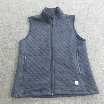 Marine Layer Vest Mens Large Gray Quilted Knit Full Zip Insulated Outdoor