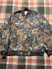 Vintage Mossy Oak Men s Medium Fall Foliage Snap Front Bomber Jacket
