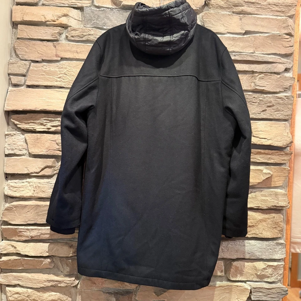 Structure Men's Black Wool Blend Hooded Car Coat Jacket XXL/EEG Winter Outerwear - Image 2 of 4