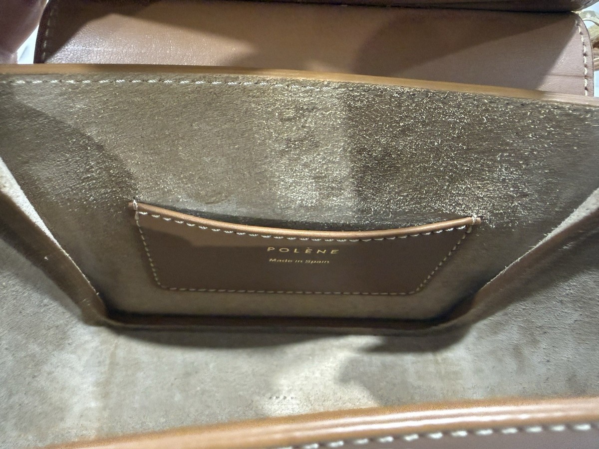 Polene Numero Sept Mini Camel Leather Bicolor Crossbody Used Authentic View 3
