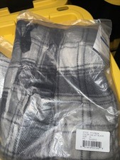 Perry Ellis Men's Black White Microfleece Pajama Pants Sleepwear Size XL