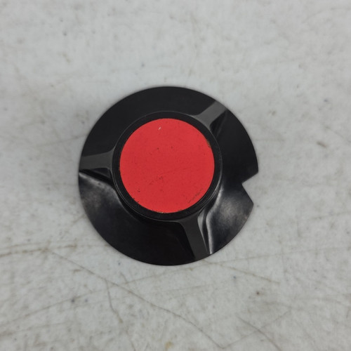 Vintage Black Plastic Control Knob Switch Red Dot Center Appliance