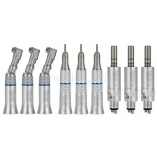 3X Dental Low Speed Handpiece Straight Contra Angle Air Motor E-Type 4-Hole