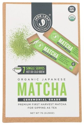 2x Jade Leaf Matcha, Matcha Japanese Ceremonial Grade Organic, 7 Count, 7 Gram