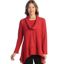 NEW Jess & Jane 2X Cowl Neck Sweater Tunic Top Warm Made in USA 2X