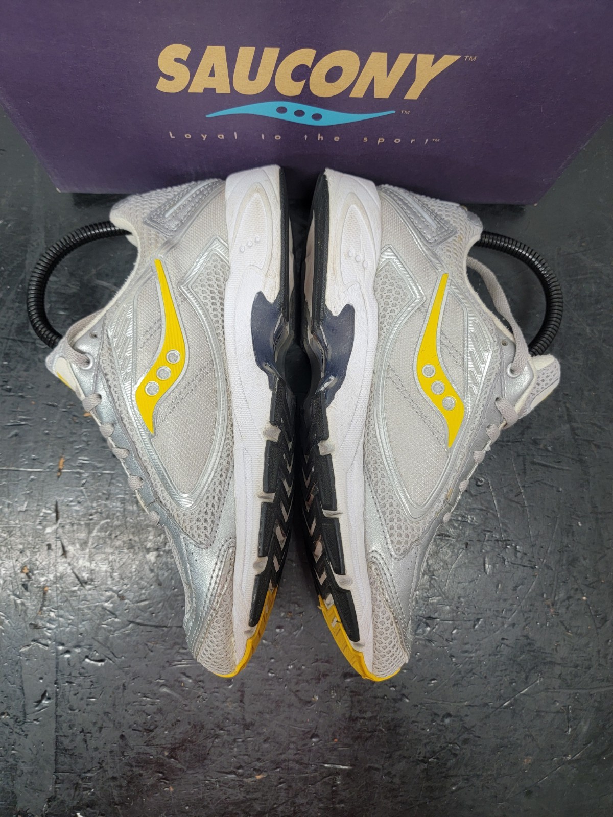 Saucony Grid Fastswitch Speed Silver Yellow Women's Size 7 Golf Running Athletic thumbnail 6