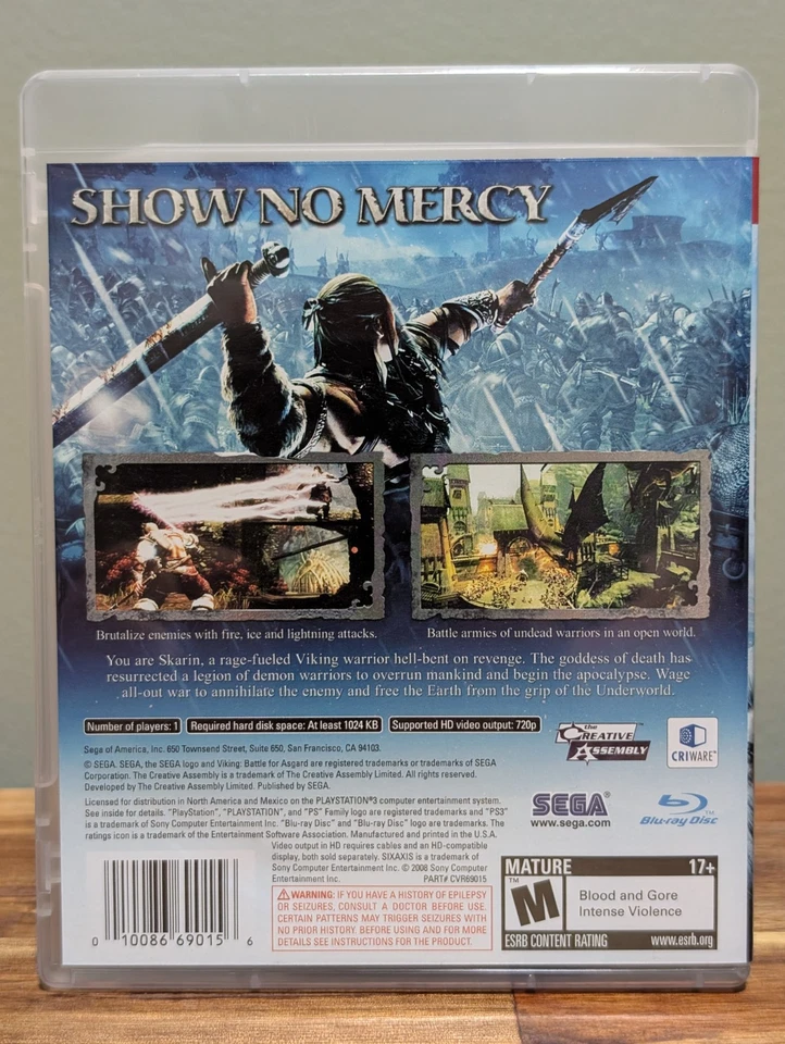 Viking: Battle for Asgard (Sony PlayStation 3, PS3) CIB  Tested - Near Mint Disc - Image 3 of 4