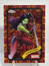 2025 Topps Chrome Marvel Gamora #140 Iron Man Red-Gold Lazer Refractor /100