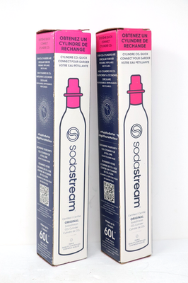 #ad Lot Of 2 Sodastream Quick Connect Pink System Cylinder 14.5 oz Co2 60L $49.99