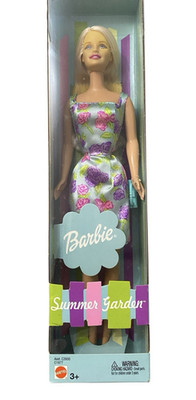 Barbie Summer Garden Doll Mattel C2600 C1977 NRFB Floral Dress Vintage 2002 New