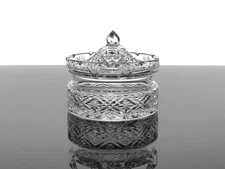 WATERFORD SOCIETY SAMUEL MILLER (116224) CRYSTAL COVERED BUTTER - 2001