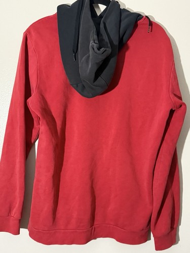 Nike Air Jordan Hoodie Men M Red Black Pullover Fleece Small Youth - Picture 3 of 4