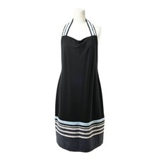 CHANEL 00c Pile fabric contrast Mayo Dress Used CYHE-0