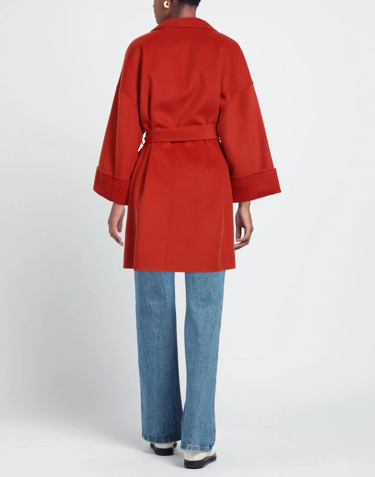 RRP€277 VICOLO cappotto con cintura taglia S FATTO A MANO misto lana - Immagine 2 di 4