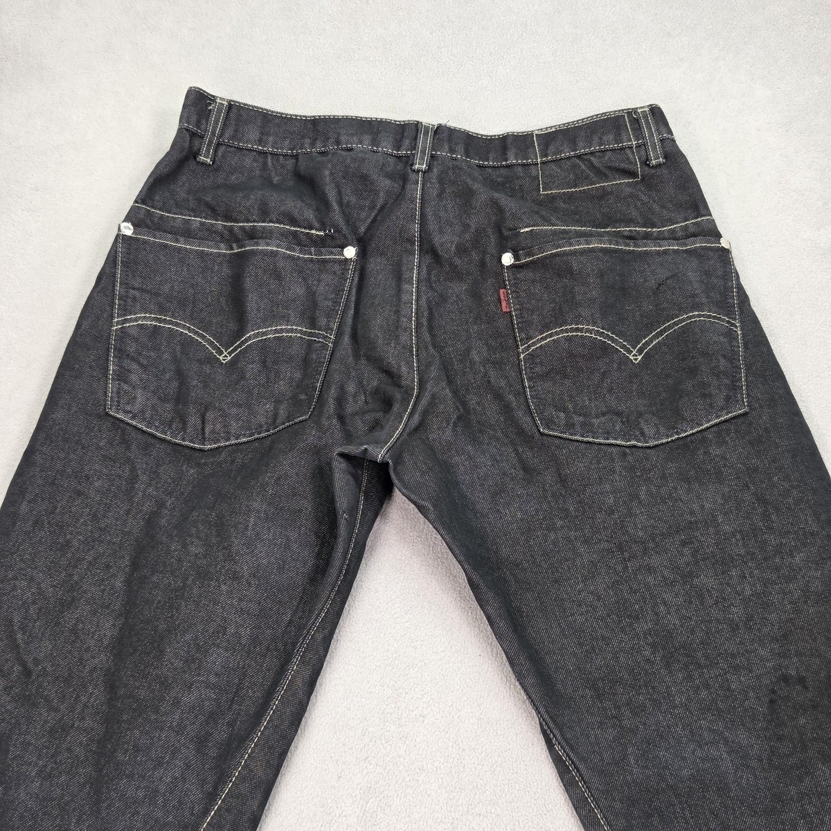 Levis Engineered Jeans Mens Black Twisted Seam Fits 29x28 | eBay