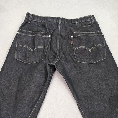 Levis Engineered Jeans Mens Black Twisted Seam Fits 29x28 | eBay