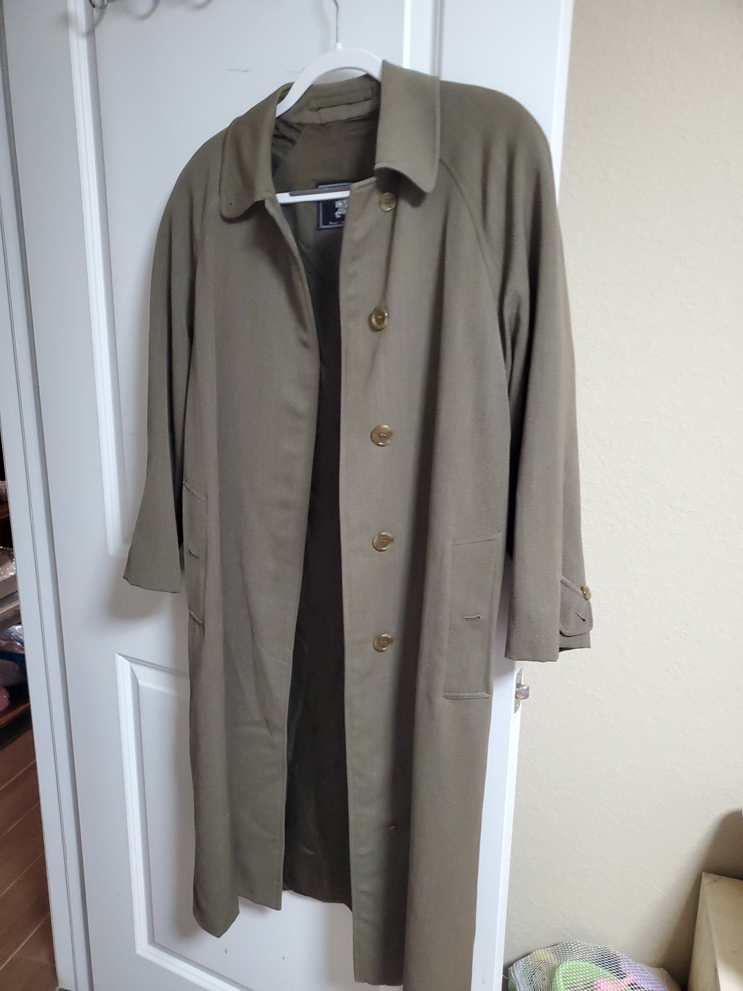 Vintage Burberry Trench Coat with Buttons Left for Women