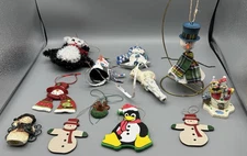 Christmas Ornaments assorted Lot of 12 Missing Parts Or Issues Great Craft Proj
