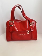 Ted Baker Red Patent Leather Medium Shoulder Bag