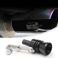 Exhaust Muffler Pipe Turbo Sound Whistle Oversized Car Roar Maker Loud Black
