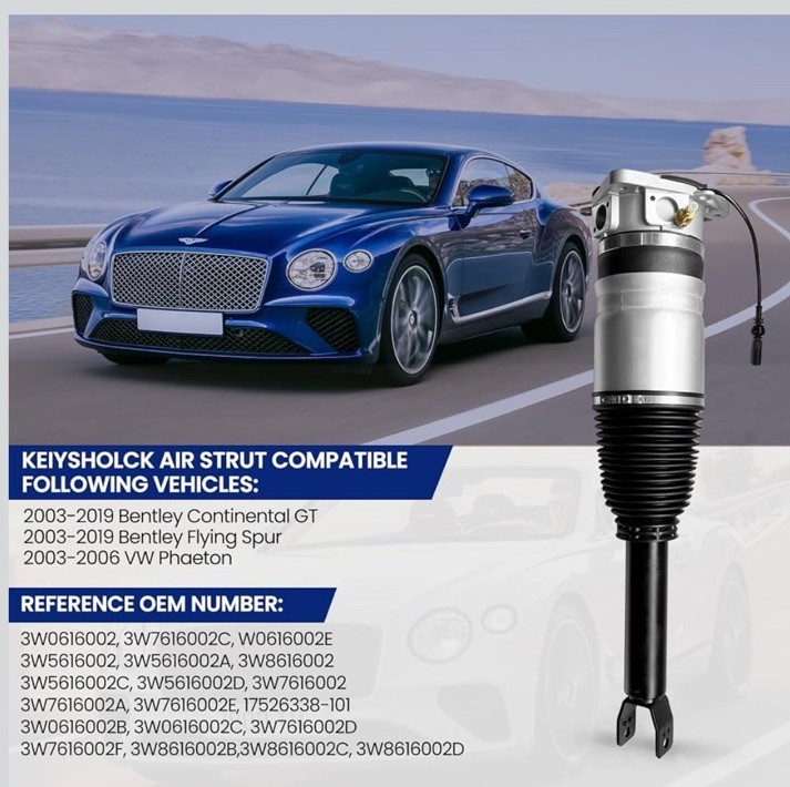 Rear Right Air Suspension Air Strut Assembly for 2003-2019 Bentley Continental