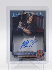 MITCH VOIT 2025 BOWMAN CHROME DRAFT 1ST AUTOGRAPH #CPA-MV METS Q3855