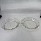 Lot Of 2 - PYREX Pie Plate Dish-  7.5 inch pie dish #208 - Flat Rimmed