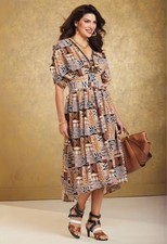 Size 14 Midnight Velvet Brown Formal Wddding Church Dalana High-Low Maxi Dress