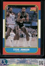 1986-87 Fleer #55 Steve Johnson San Antonio Spurs NM PO.86