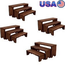 Rustic Solid Wood Risers Display Stands Events Home Decor Storage Solutions New