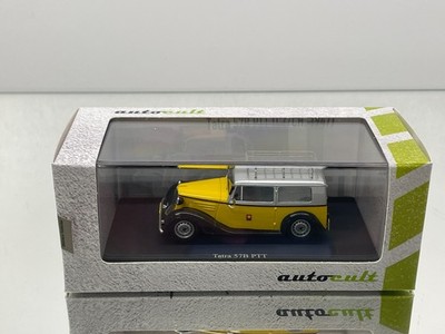 AUTOCULT DELIVERY VEHICLES 08017 TATRA 57B PTT 1947 -YELLOW 1:43- GOOD IN BOX
