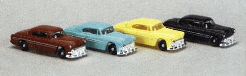 Life Like 1623 HO Scenemaster Plastic '50 American Automobiles Pack #1 (Juego de 4) | Zustand: New