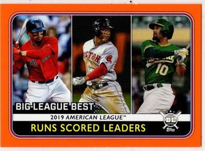 2020 Topps Baseball Big-League Best No. 239 Runs Scored Leaders