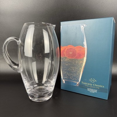 Lenox Tuscany Classics Contemporary Clear Pitcher 80 oz 2.36 Liter Model #869168
