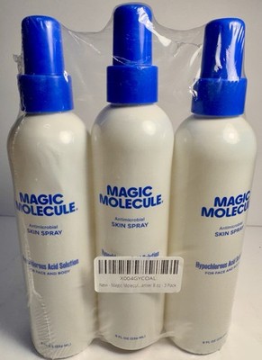3 SEALED Magic Molecule Antimicrobial Hypochlorous Acid Skin Spray 8oz EXP 8/27