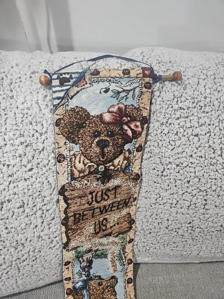 Boyds Girl Bears "EL SECRETO" Just Between Us tapiz campana tirar colgante de pared Foto 2 de 4