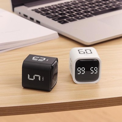 Gravity Flip Timer Silent Vibration Sound Alarm 5-60 Minutes and Custom Countdow