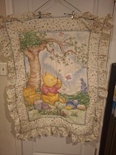 Vintage Disney Classic Winnie the Pooh Blanket Nursery Comforter Crown Crafts