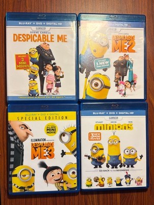 Blu ray Lot (4): Illumination Presents Despicable Me 1-3 & Minions