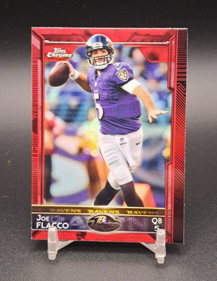 2015 Topps Chrome Mini Red Refractors #54 Joe Flacco /5 Baltimore Ravens
