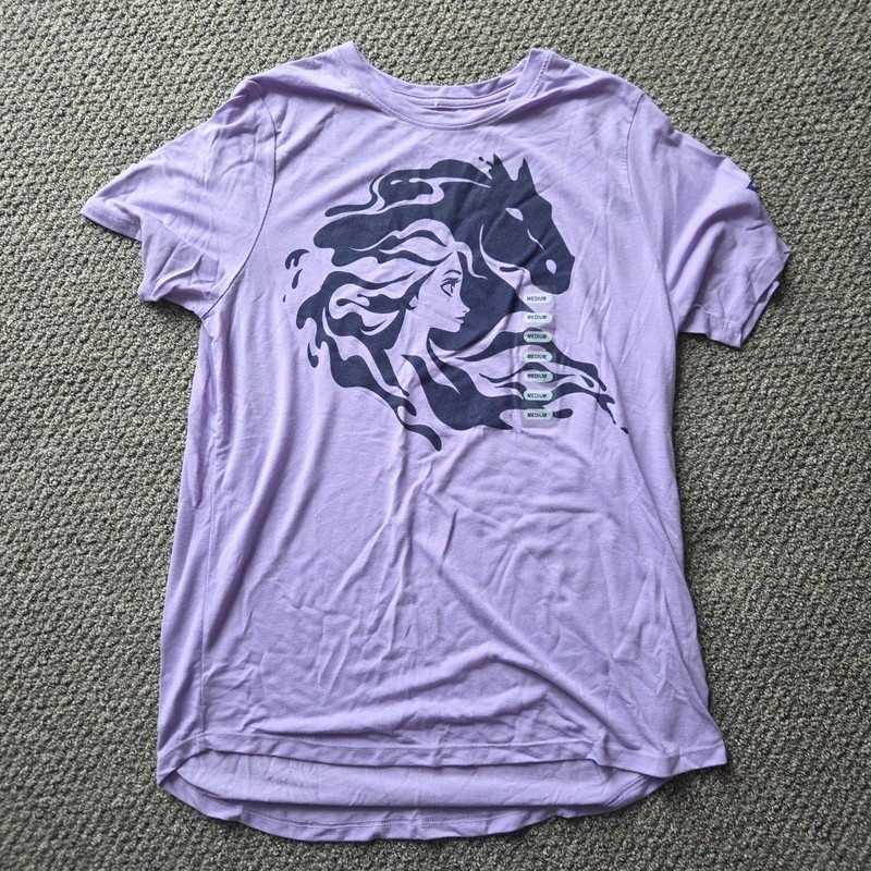 Disney Frozen II Shirt Women's Medium Purple Elsa Water Knokk Juniors