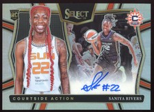 Saniya Rivers 2025 Panini Select WNBA #CAS-SR AUTO RC Connecticut Sun