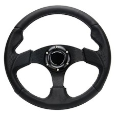 Classic Microfiber Leather Racing Steering Wheel 12.5  320mm Flat Drift Red
