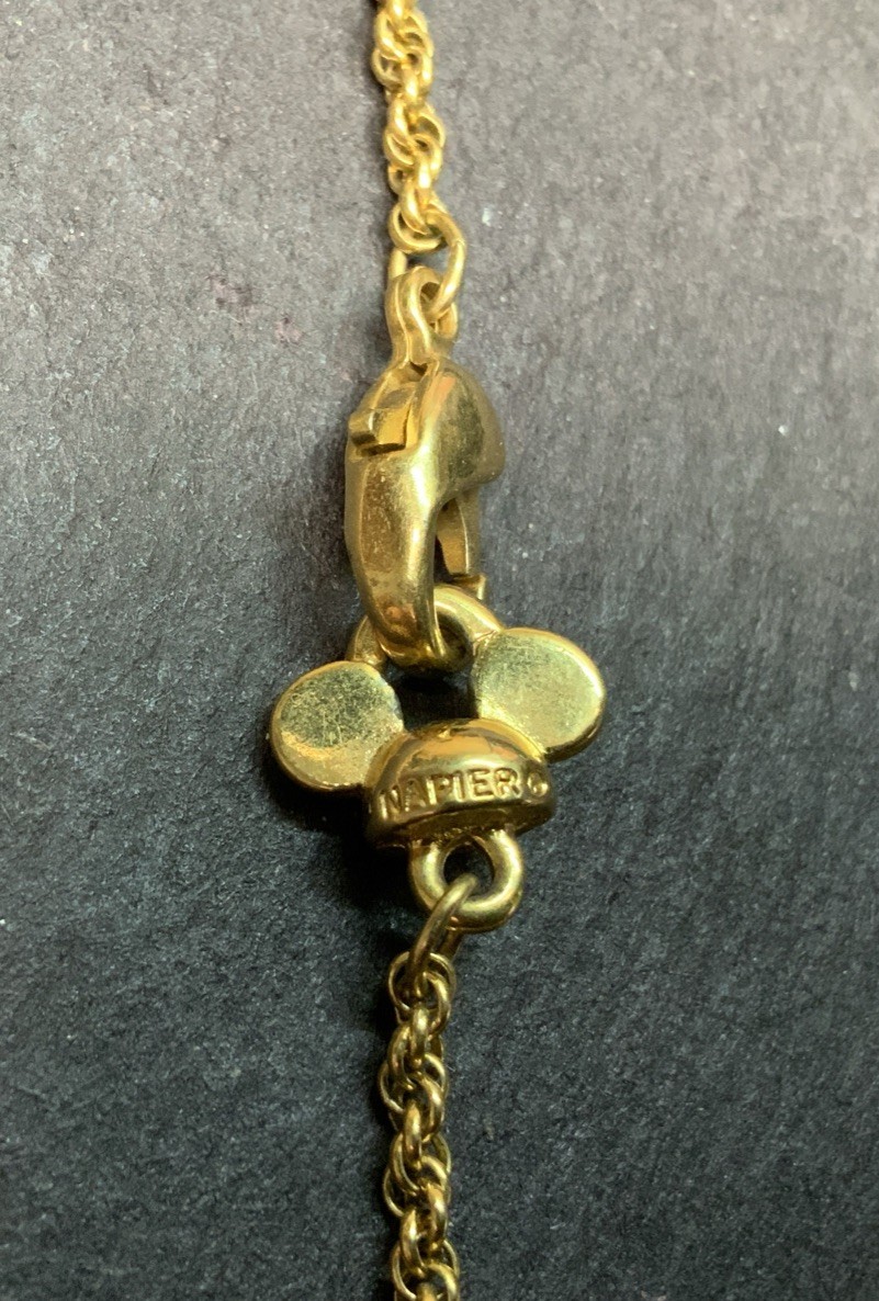 Vintage Disney Napier Mickey Mouse Necklace/earring Set, 16 Inch