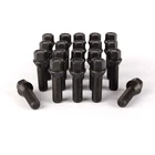 M14 x 1.25 Tapered 25mm-60mm Alloy Wheel Bolts, 17mm Hex, Post 2013 BMW [Black]