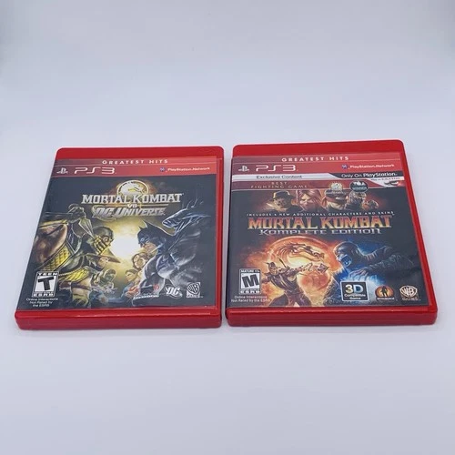 Lot of 2 Mortal Kombat vs. DC Universe & MK Komplete Edition PS3 GH - CIB Tested