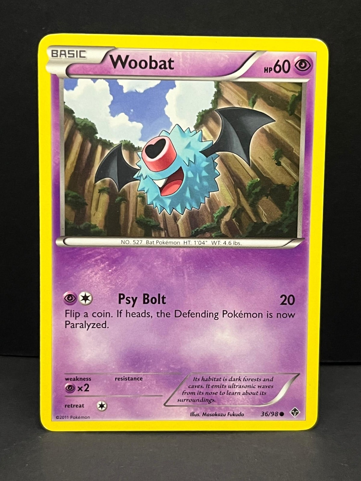 Woobat 36/98 Common Emerging Powers Pokemon Near Mint